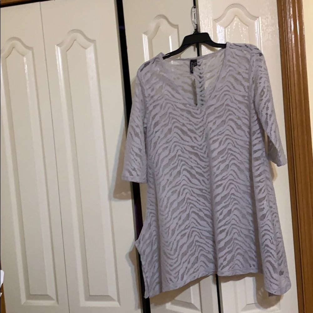 PORTACRUZ Silver Lace Beach Sundress Coverup